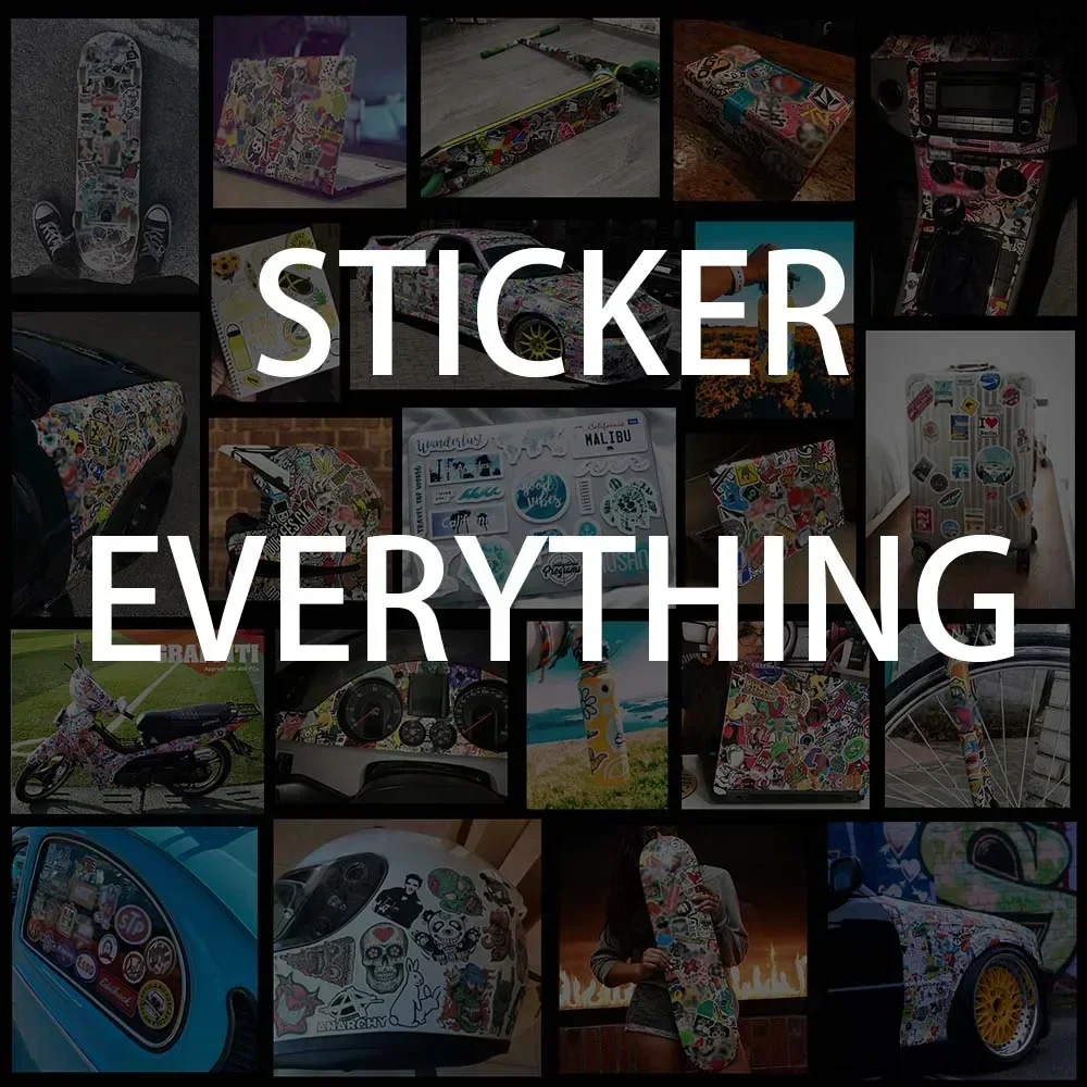 50/100/200pcs Cool Racing Car JDM Stickers Decals Laptop Skateboard Luggage Phone Helmet Waterproof Motorcycle Sticker Packs 5