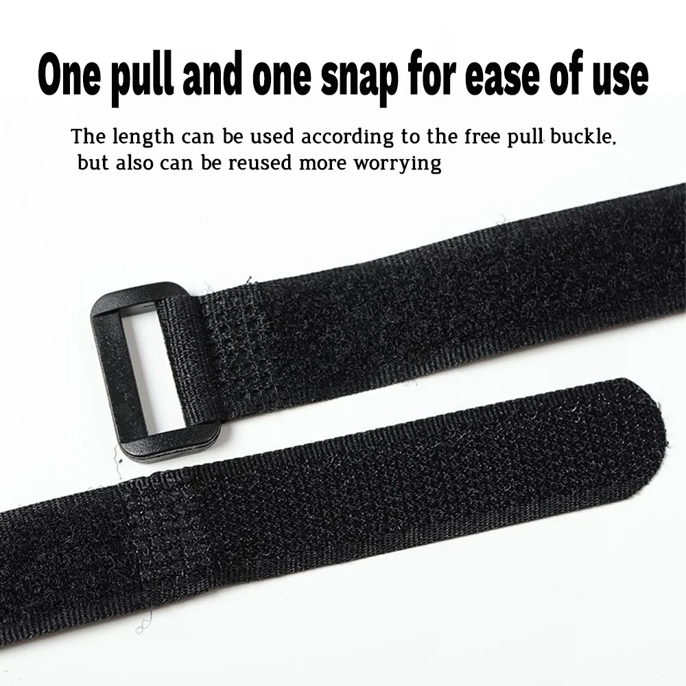 Versatile Velcro Strap with Square Buckle for Bicycles and Household Use