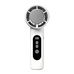 Portable Handheld USB Rechargeable Mini Fan - 199 - Speed Cooling with Pocket Design for Travel, Concerts & Camping (WHITE)