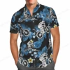 Summer Hawaiian Shirts Fish Printed Shirt Men Women Fashion Short Sleeve Blouse Men's Vocation Lapel Shirts Beach Camisas Sea 2