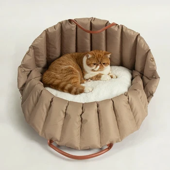 Pet Outing Handbag Warm Carrying Bag Oversized Exposed Cat and Dog Kennel Handbag Portable Pet Dog Car Seat