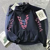 Sweatshirts Women's Winter Hoodies Cute Kawaii Disney Lilo & Stitch 26 English Letters Print Hoodie Fashion Couple Streetwear 5