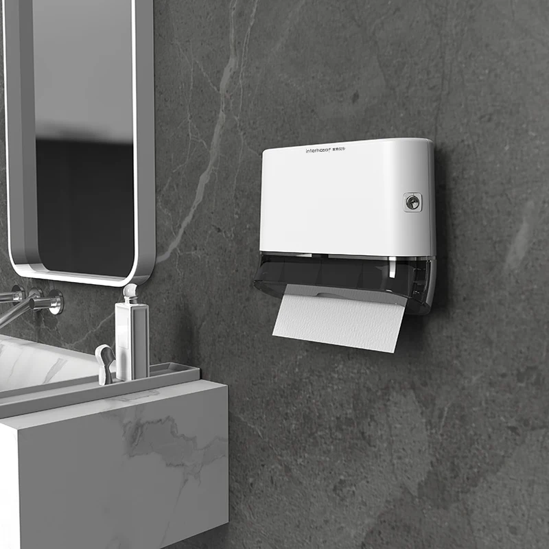 Toilet paper dispenser Paper Towel Holder Tissue Dispenser Wall Mounted Paper Box Punch Free Commercial Toilet Holder for Bathroom