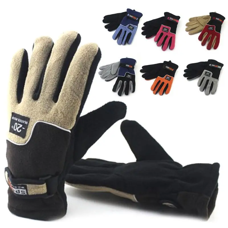 

Hiking Gloves Winter Thermal Warm Fleece Gloves Mens Women Ski Snowboard Windproof Waterproof Hiking Apparel Accessories
