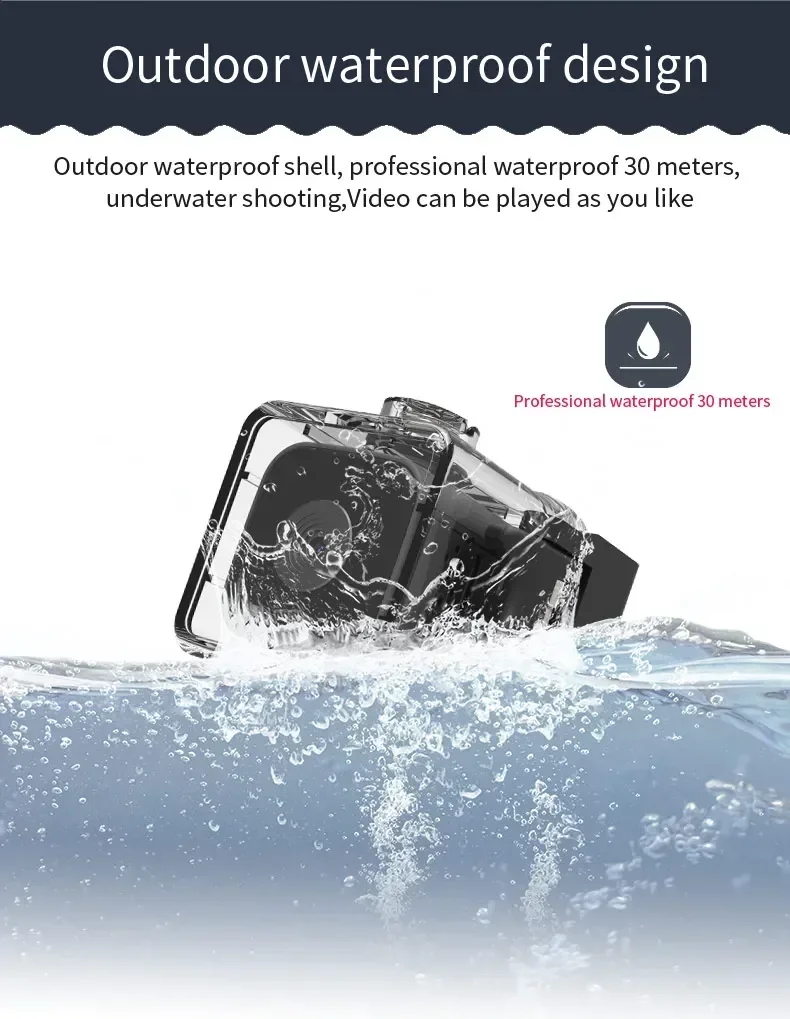 SQ28  1080p Outdoor Waterproof Sports Camera Portable Car Mini DV Camera High Definition Aviation Small Direct Recording Camera 3