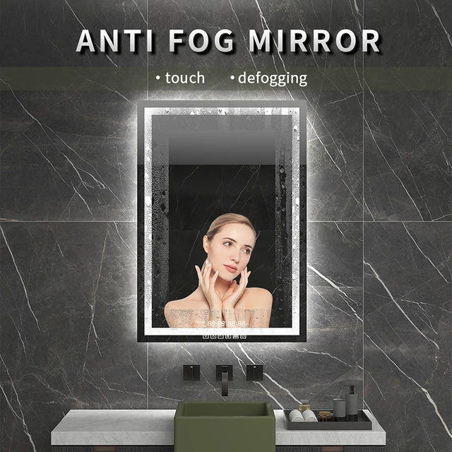 Smart Bath Mirror Backlit Antifog Vertical Wallmounted Led Light
