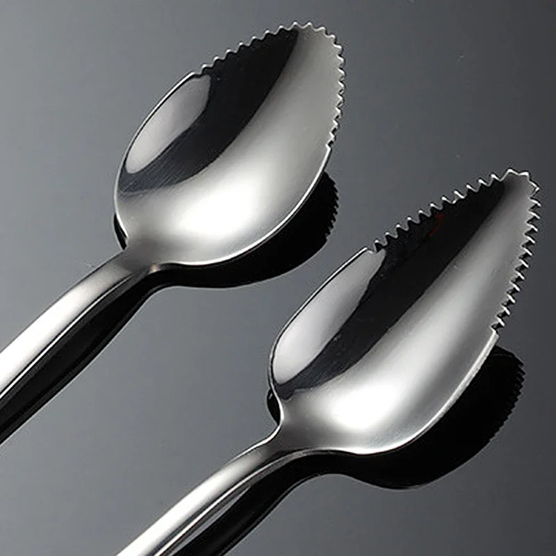 4 Cucchiai Da Frutta In Acciaio Inox – Seghettati Per Pompelmo, Kiwi, Dessert – Lavastoviglie