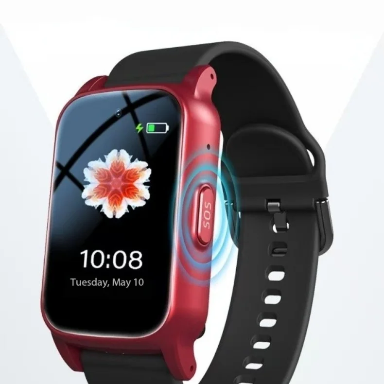 Smart watch GPS positioning, video calling, temperature, heart rate, blood pressure monitoring, SOS fall alarm, waterproof and o
