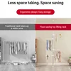 Household Flooring drying rack indoor telescopic pole drying rack Balcony Window Retractable drying rod Fixed Hanging Coat Racks 5