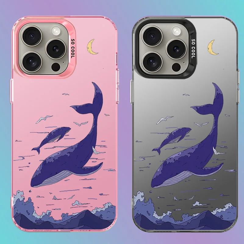 Custodia Per Iphone 14 15 Plus Pro Max Custodia Per Telefono Blue Whale