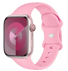 Silicone Sport Band for Smartwatch - Versatile and Durable Strap Bracelet (Soft Pink 13)
