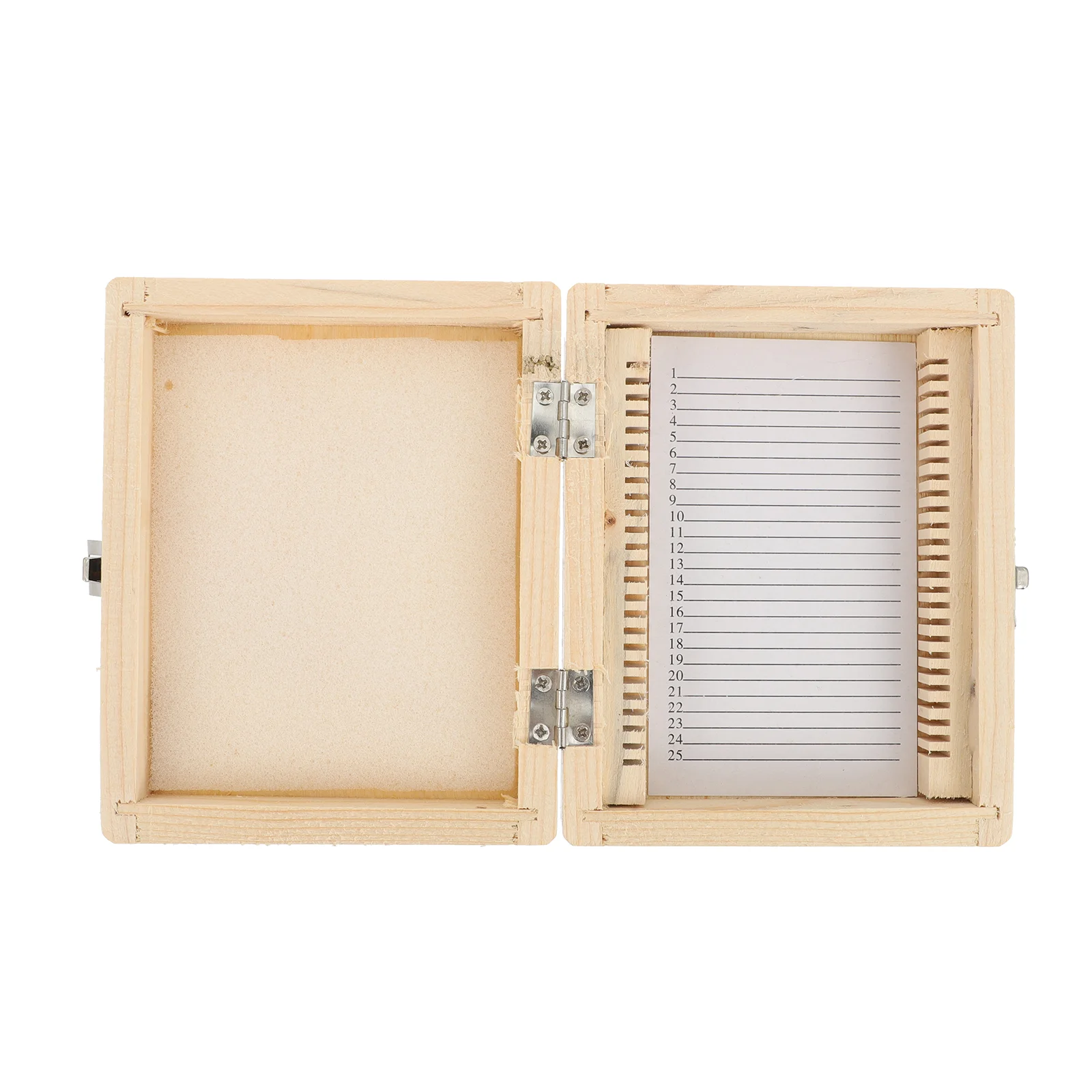

Wooden Microscope Slide Storage Boxe: Holds to 25 Blank Prepared Slides Container for Microscope Slides Glass Prepared