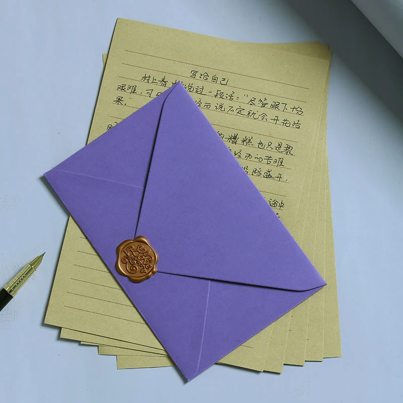 10pcs/lot Purple Envelope High-grade Small Business Supplies 250g Paper Envelopes for Wedding Invitations Postcards Stationery