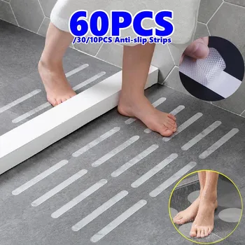 ใหม่ Anti-SLIP แถบสติกเกอร์อาบน้ํา Bath แถบความปลอดภัยโปร่งใสแถบกันลื่นสติกเกอร์สําหรับอ่างอาบน้ําฝักบัวบันไดชั้น 1