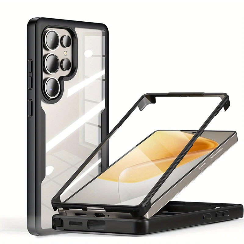 360° Full Body Shockproof Dual Layer Phone Case with Built-in Screen Protector