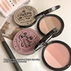 Three-color Blush Palette Delicate Long-lasting Waterproof Non-fading Eyeshadow Blush Integration Tray 4