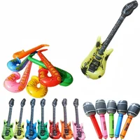 6/24Pcs Inflatable Instruments Toy Music Balloons Set Simulation Instrument Guitars Saxophones Microphones Party Toy Kids Toy 1