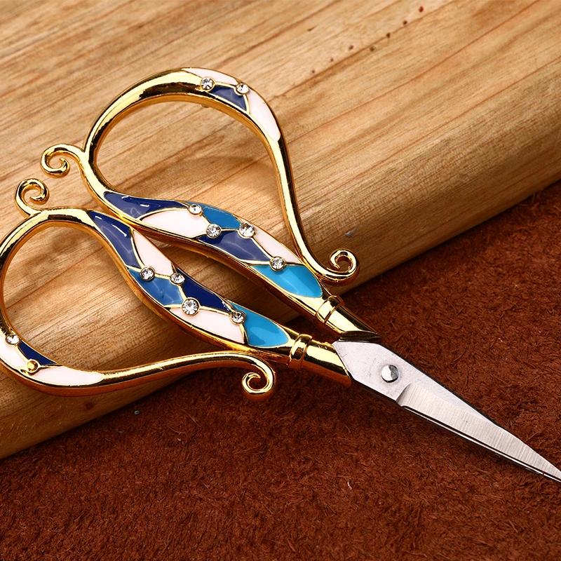 European Style Tailor Scissors Sewing Needlework Craft Vintage Embroidery Scissors Fabric Sewing Cutting Shears
