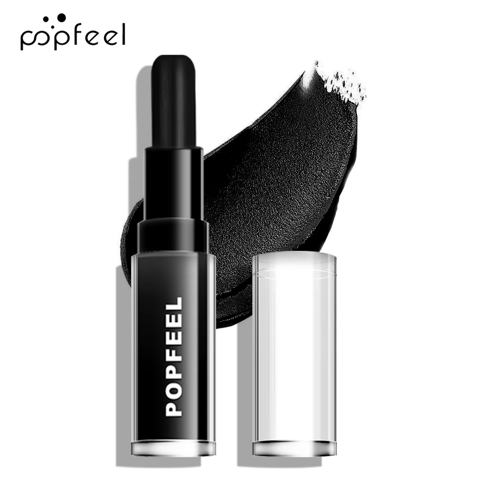 Hallowmas Lippen Make-up Set Schwarzer Lippenstift Pinker Lipgloss_voghion.com