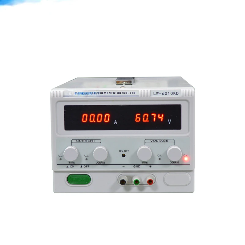 

Longwei LW-6010KD 60V 10A LED Stable Adjustable Bench Lab DC Power Supply Switch Regulated Power Source Large Screen Display