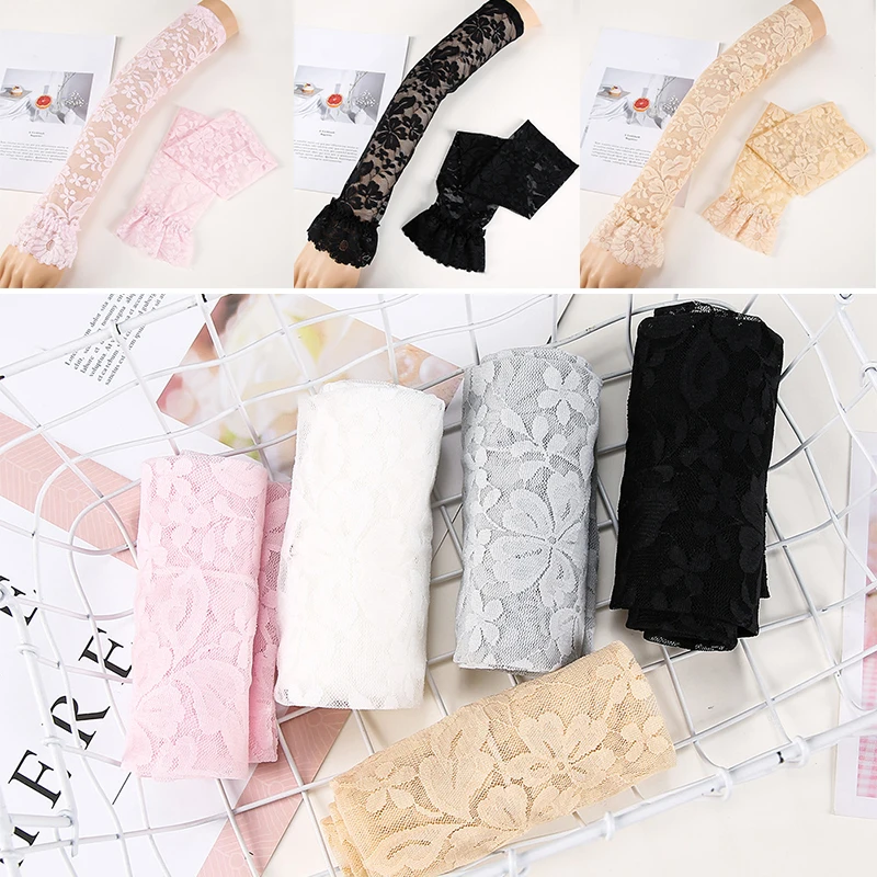 3 Pairs Transparent Clothes Printing Elastic Arm Covers Waterproof Arm Sleeves D 