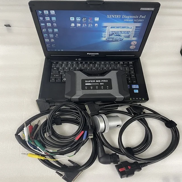 Super MB Pro M6 Wireless Star Diagnosis Tool with Software V2021.12 Laptop CF-53 As C4C5C6