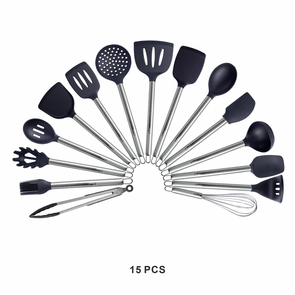 Silicone Kitchen Cooking Utensil Soup Spoon Pasta Colander Shovel whisk Spatula Turner Free combination Kitchenware 1 Pack kitchen utensils