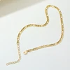 Figaro – collier chaîne à maillons en acier inoxydable, couleur or, ras du cou superposé pour femmes et filles, 14 "18" 20 "24"