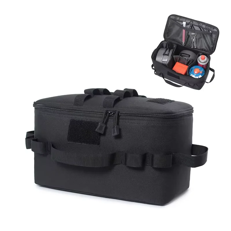 Outdoor Camping Gas Tank Storage Bag Large Capacity Ground Nail Tool Bag Gas Canister Picnic Cookware Utensils Kit