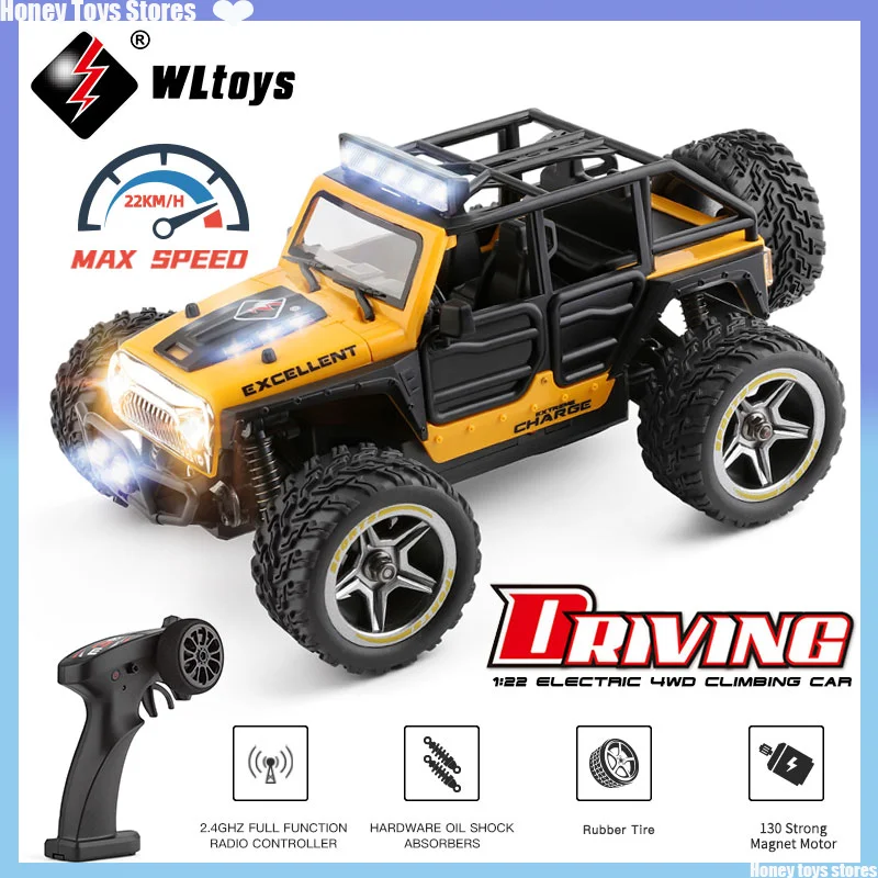 

Wltoys 322221 22201 2.4G Mini RC Car 2WD Off-Road Vehicle Model With Light Remote Control Mechanical Truck Children's Toy