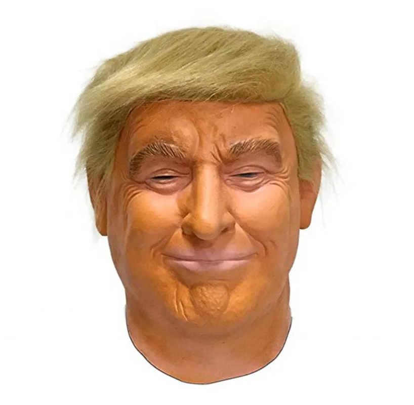 Trump Latex Full Head Face Human Mask for Mask Festival Halloween Easter Costume Party Cosplay (Donald Trump)