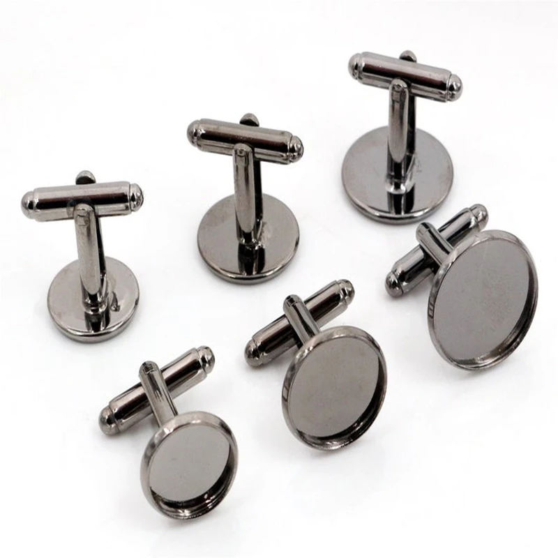 Boutons De Manchettes Anciens En Argent Massif – Pour Homme