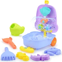 Toddler Beach Toys for Kids ,8 Piece Sand Toys Including , Watering Can, Rake, Shovel, 4 Sand Molds,Outdoor Indoor Play Gift 2