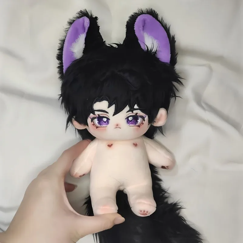 

20cm Plush Human Doll Figure Baby Doll Animal Ears Cotton Body Dolls Stuffed Plushies Toys for Girls Gift No Clothes Pre Sale