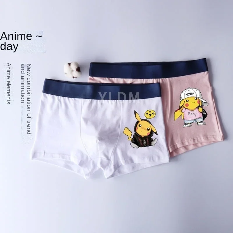 Pokemon Pikachu New Anime Peripheral Kawaii Cute Cartoon Man Cotton  Underwear Creative Square Pants Boxer Pants Gift Wholesale - AliExpress