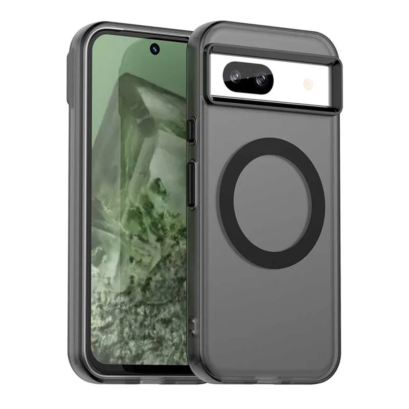 Translucent Candy Color Matte Magnetic Shockproof Protective Phone Case Cover