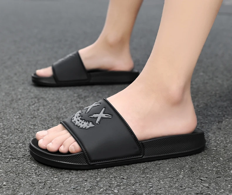 Herren-Hausschuhe Geräuscharme EVA Weiche Outdoor-Strandpantoletten Flache Sandalen Rutschfeste Weiche Flip-Flops Herrenschuhe Dicke Sohle Rutschfest – Detail 6