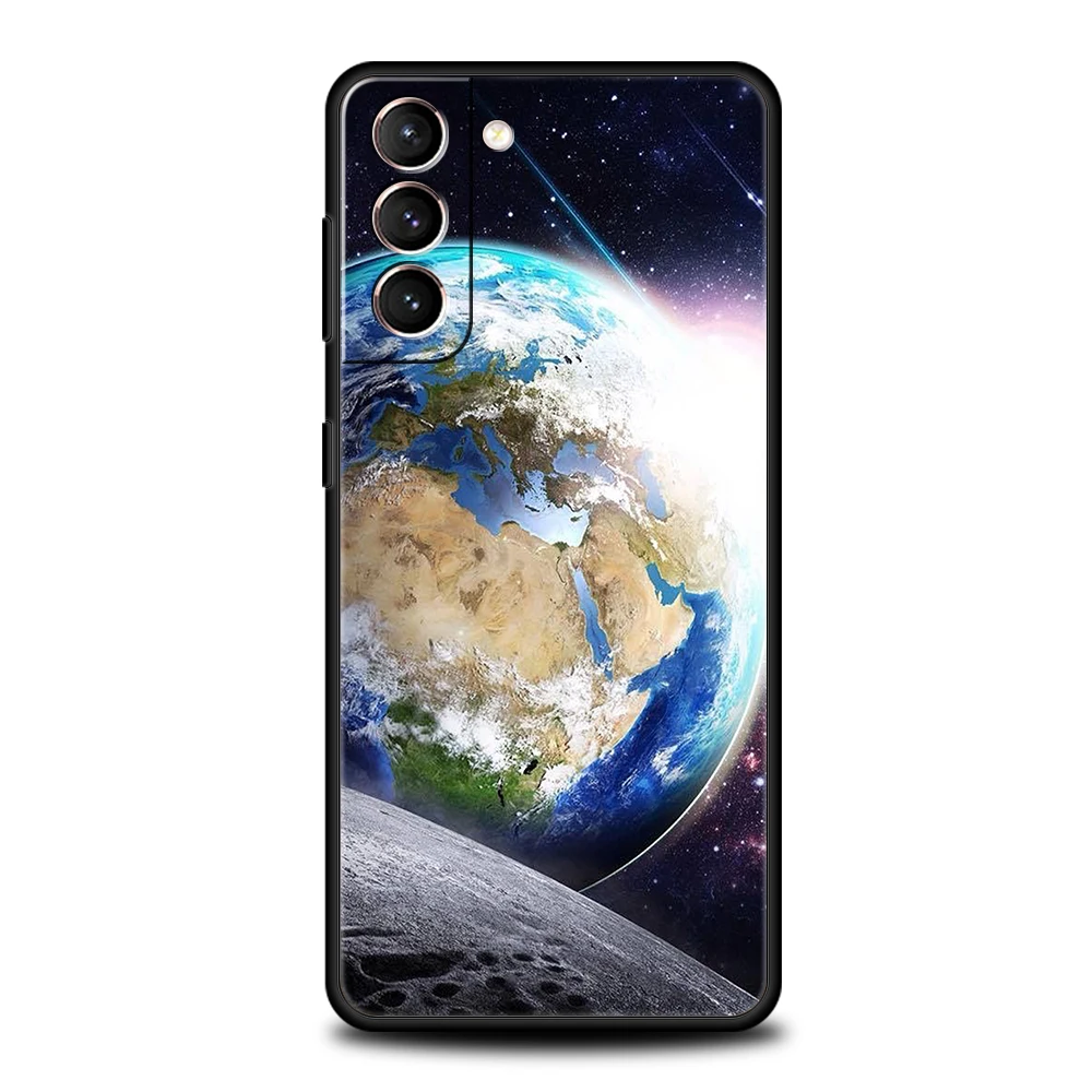 Galaxy Stars Silicone Phone Case - Beautiful Planet Design