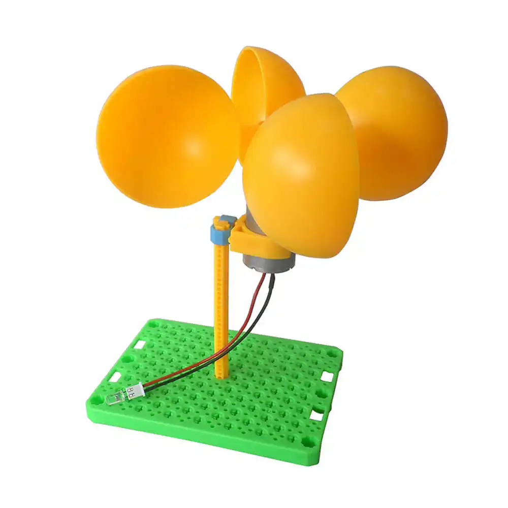 Brushless Motor Generator Teaching Supplies 100-6000RPM 0.01-10V Output Generator With Holder Blades Wind Turbine Kit