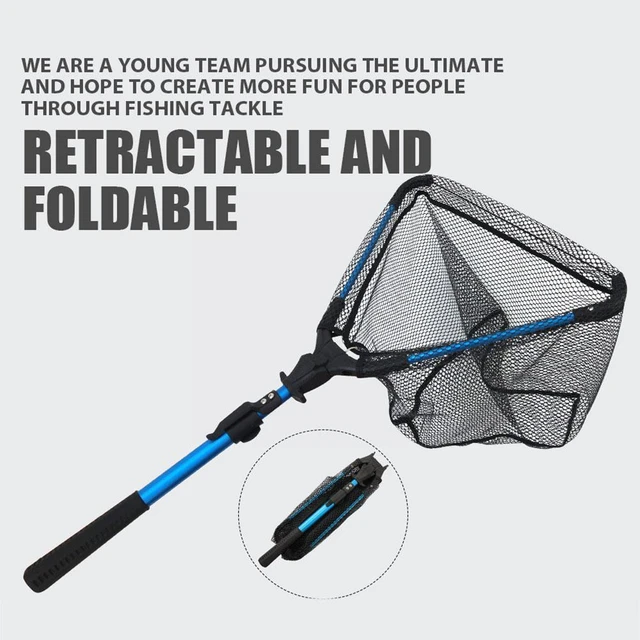 New Telescopic Foldable Fishing Net 72-92cm Adjustable Fishing