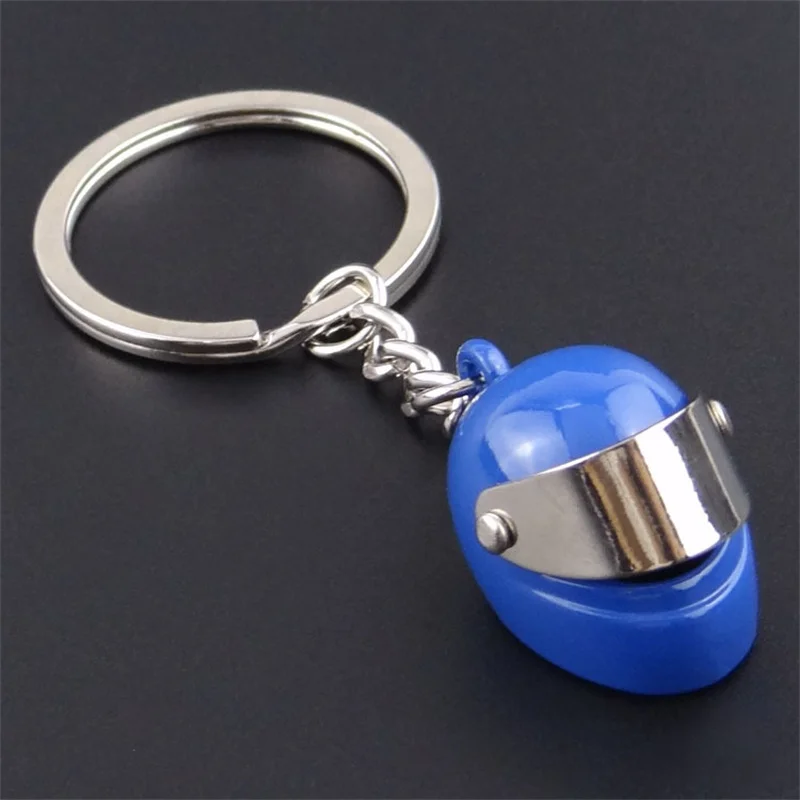 Porte-clés 3D En Métal En Forme De Casque De Moto – Design Locomotive, Argenté, 8x3 Cm – Cadeau Motard, Anniversaire, Vacances