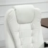 7-Point Vibrating Massage Office Chair High Back Massaging Office Desk Chair with Lumbar Support, Footrest, White 5