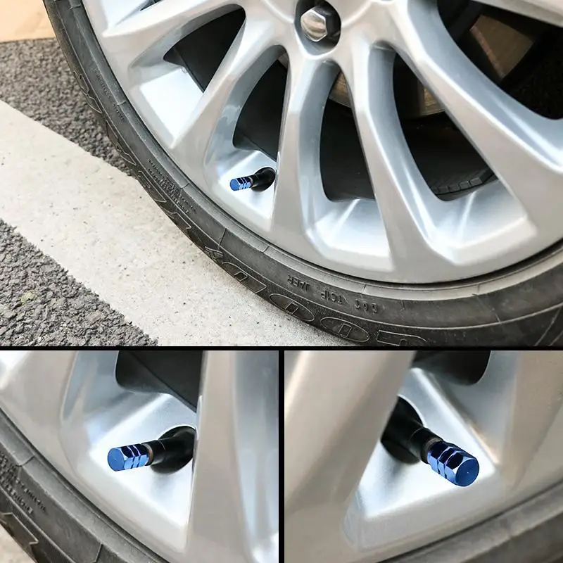 Kit 10 Tappi Valvole In Alluminio Nero Per Auto, Moto E Bici, Filettatura CNC, Antiruggine