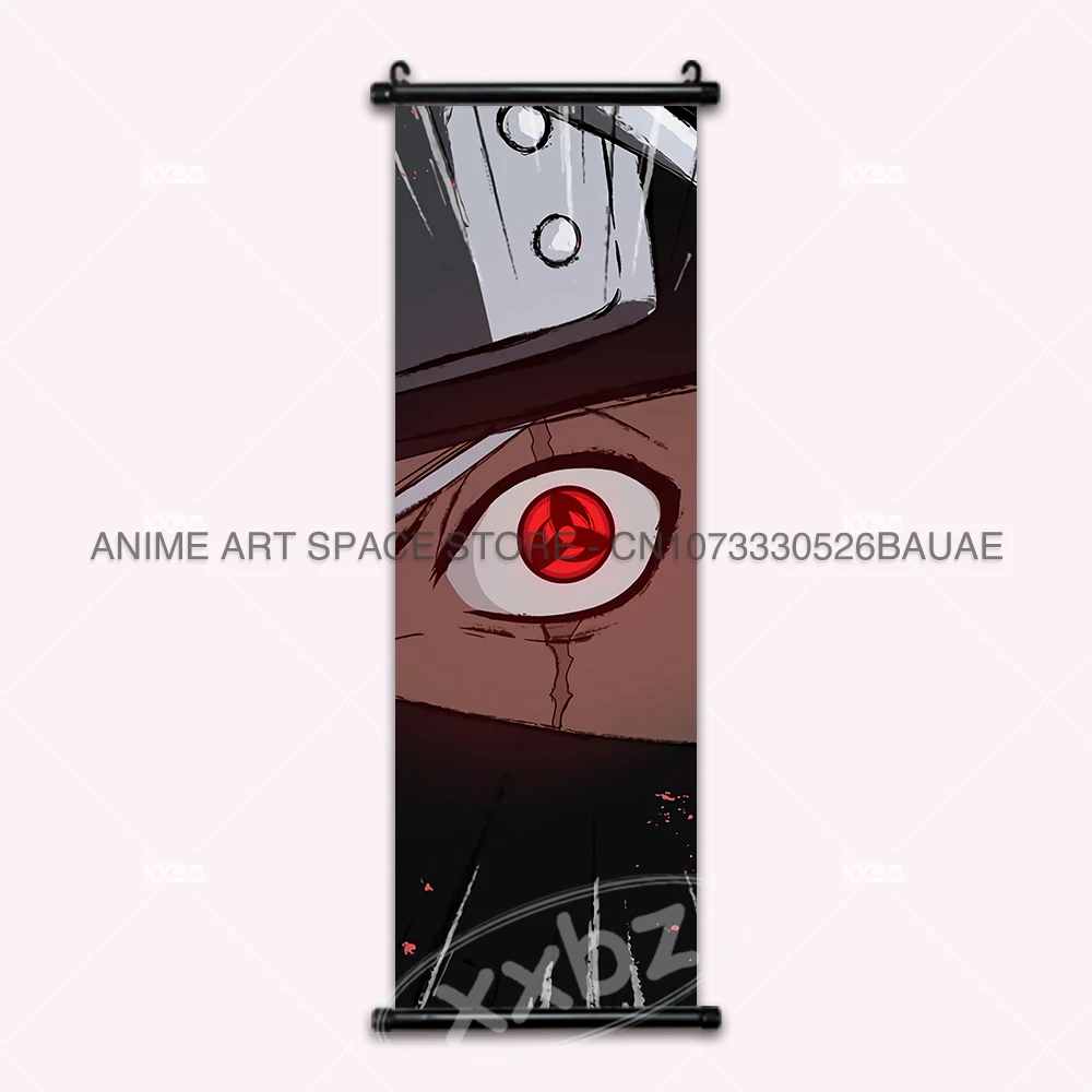 Naruto Anime Hanging Wall Art: Uchiha Sasuke & Jiraiya Scrolls Poster