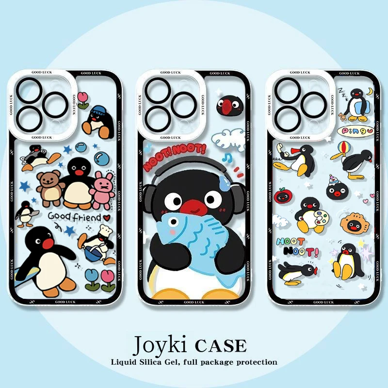 Étui Pingu pour Samsung Galaxy S25 Ultra S24 S23 S22 S21 S20 Plus S24FE FE A55 A54 A53 A52 A15 A14 A24 A7 couverture pingouin - AliExpress