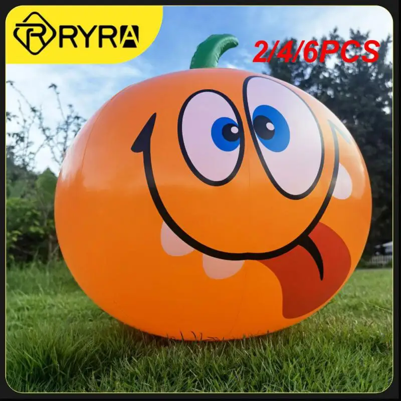 

Светящаяся Тыква для Хэллоуина 2/4/6 шт., удобное уличное регулируемое украшение с дистанционным управлением, фонарики, искусственный декор, искусственный ПВХ