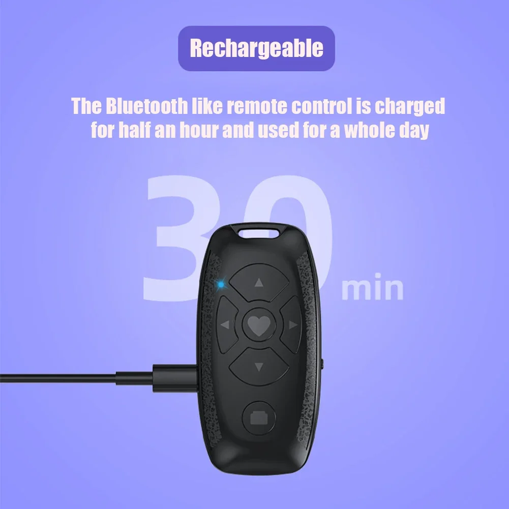 Recharegable Bluetooth Remote Control Button Wireless Controller Selfie Camera Stick Shutter Release For Phones e-book Page Turn, camera remote shutter button,camera remote shutter release