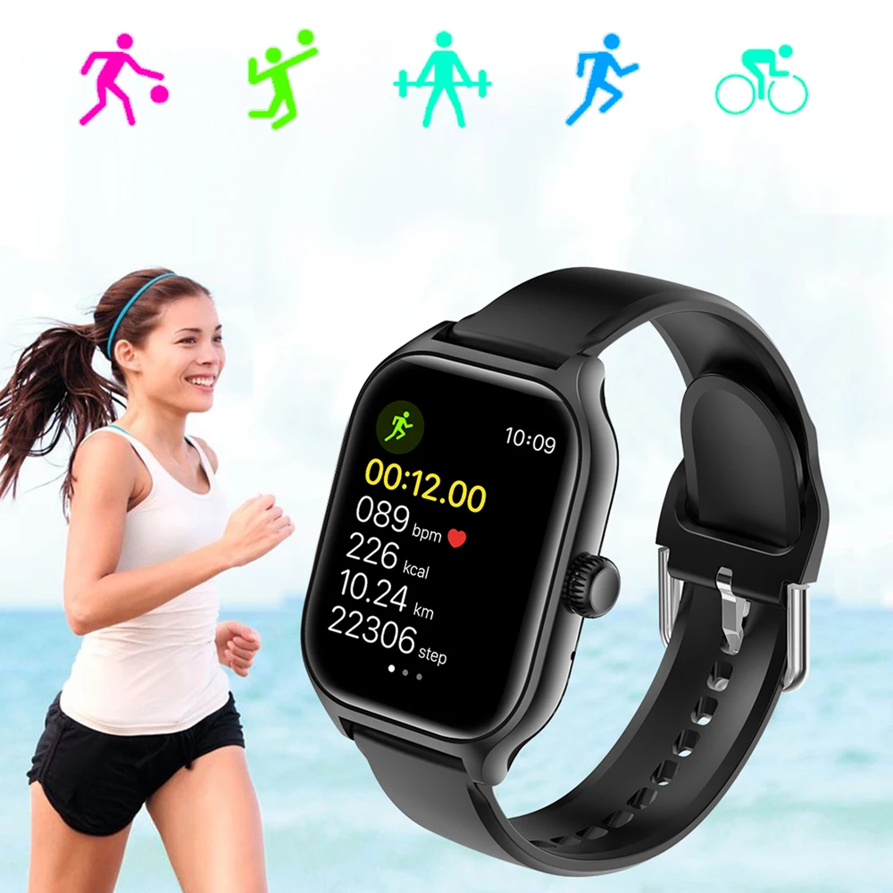 Blood Pressure Monitor Bluetooth Call Heart Rate Step Smartwatch