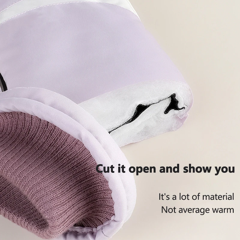 1 pair of winter warm wind waterproof gloves, anti-slip wear gloves, touch screen warm skiing 4