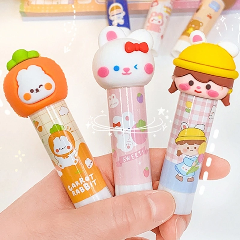 

Students Glues Sticks for School Office Crafts Children Stationery DIY Need Glues Stick Cute Cartoon Plastic Solid Glues